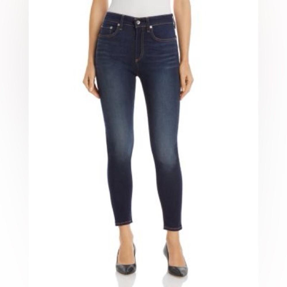 rag & bone Dark Indigo High-Rise Skinny Jeans